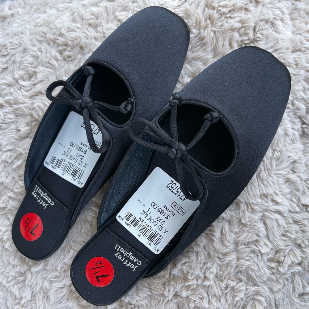Jeffrey Campbell Black Slip-On Loafers Classic Design